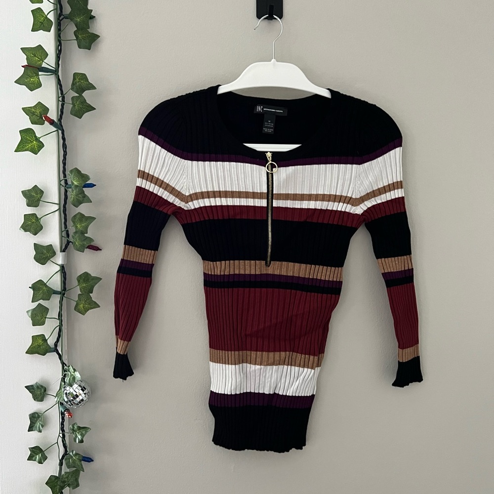 INC Striped Sweater